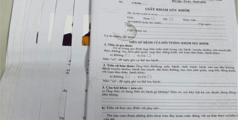 Giấy khám sức khỏe để làm gì?