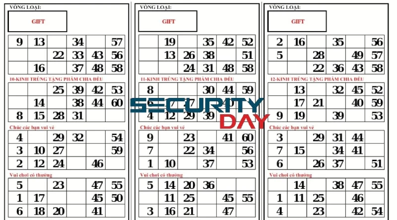 các mẫu giấy loto được tải nhiều nhất