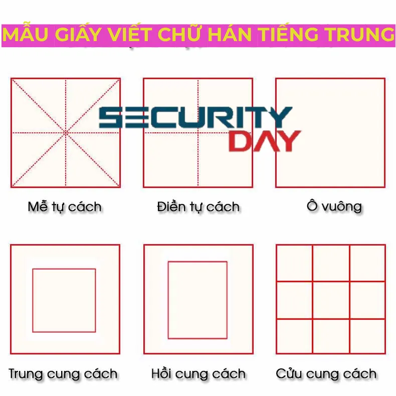các loại mẫu giấy viết chữ hán pdf đẹp