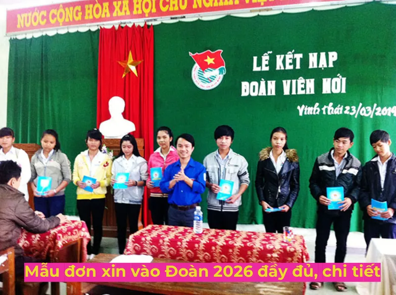 tải mẫu đơn xin vào đoàn mới nhất 2026