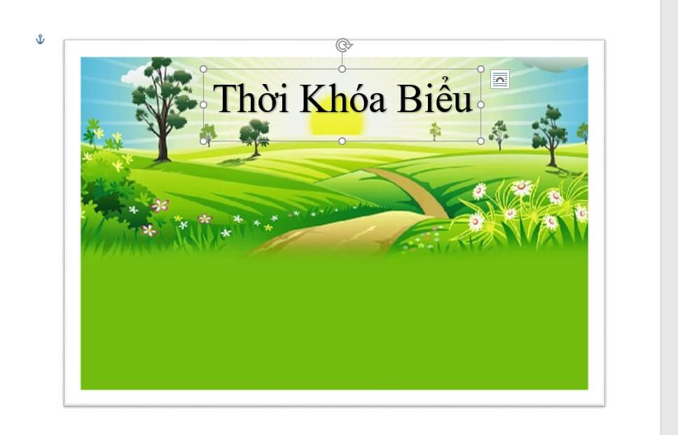 tạo thời khóa biểu đẹp trong word